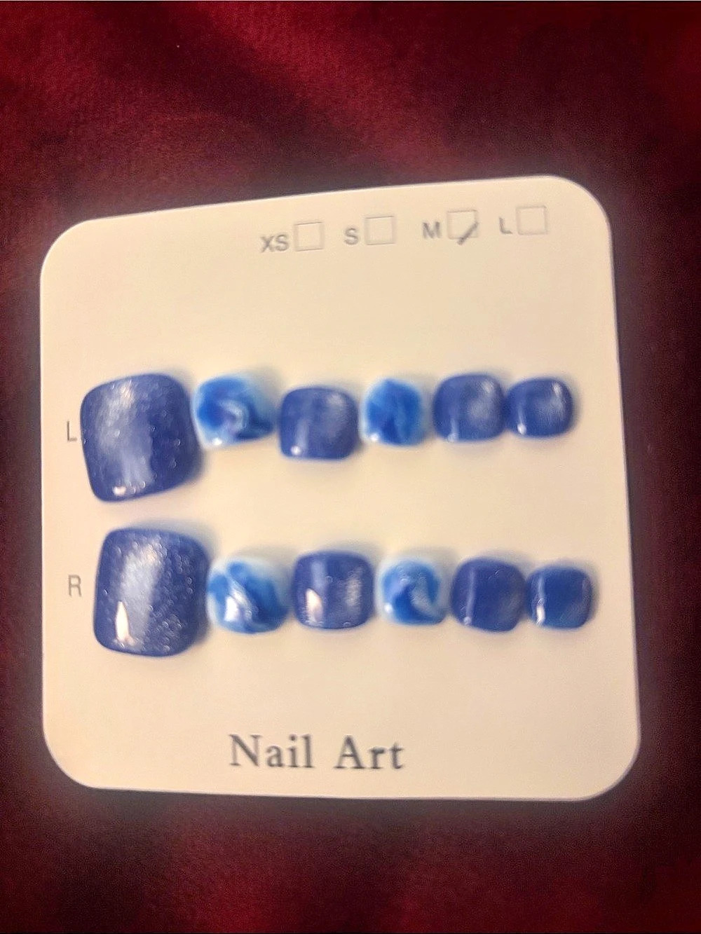 Blue Press-On Nails